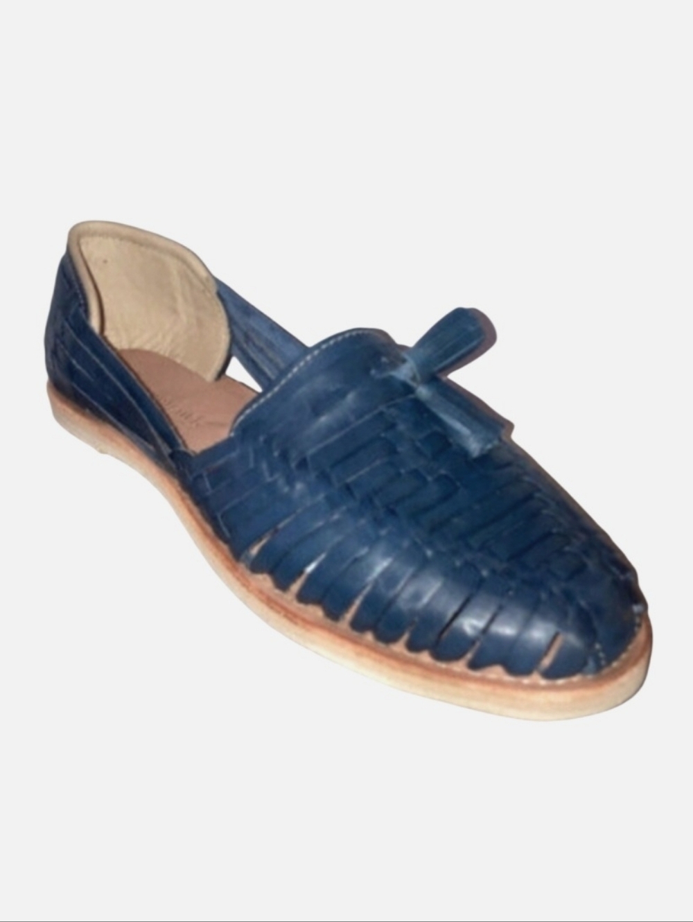NEW! REDHAWK LEATHER COMPANY Hand Woven Huaraches Tassel Flat Shoe 10.